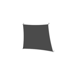 Specialsyet fire sidet solsejl