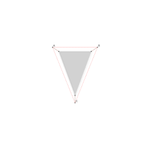 Specially streaked triangular sun canopy